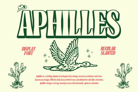 Aphilles: A Bold Typeface Rooted in Vintage Americana