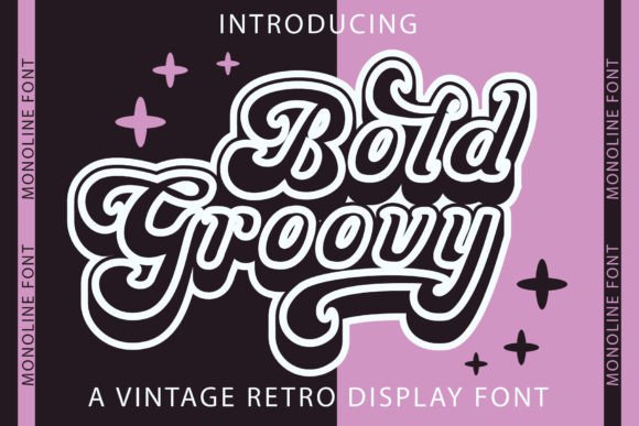 Bold Groovy Monoline: Retro Font for Modern Branding