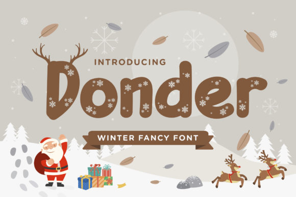 Donder: A Modern Display Font for Winter Designs