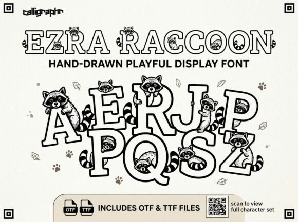 Ezra Raccoon: A Playful Typeface for Creative Brands