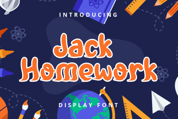 Jack Homework: The Playful Typeface for Cartoon Designs
