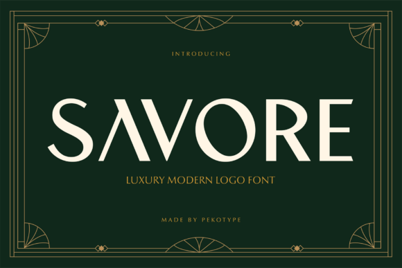 Savore: The Art Deco Font for Modern Luxury